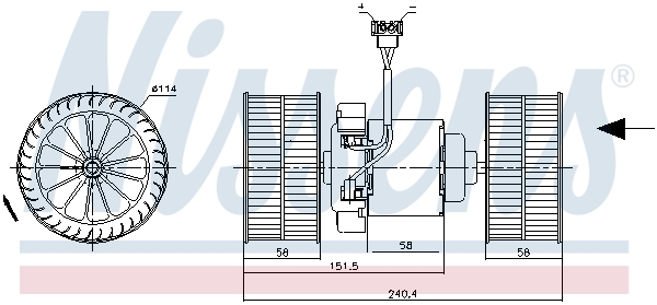 Nissens Kachelventilator 87400