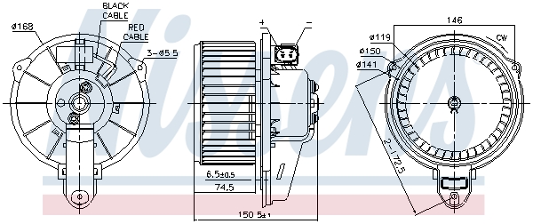 Nissens Kachelventilator 87477