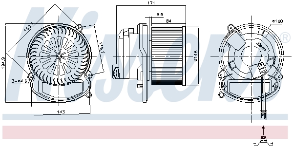 Nissens Kachelventilator 87504