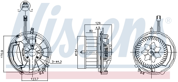 Kachelventilator Nissens 87524