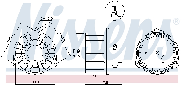 Kachelventilator Nissens 87531