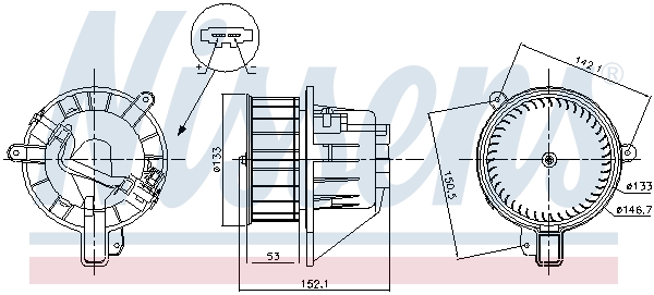 Kachelventilator Nissens 87546