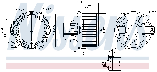 Nissens Kachelventilator 87548