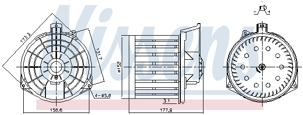 Kachelventilator Nissens 87549