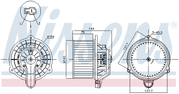 Kachelventilator Nissens 87568