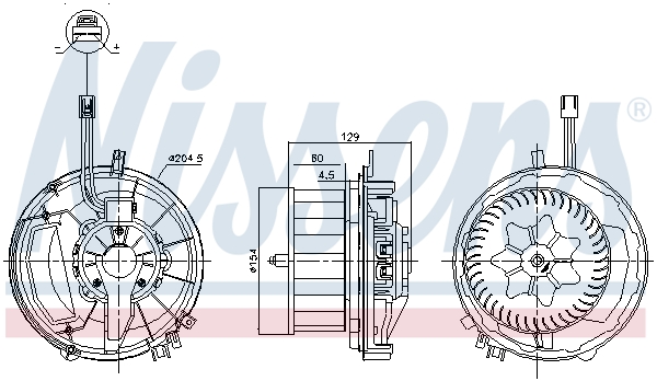 Kachelventilator Nissens 87587