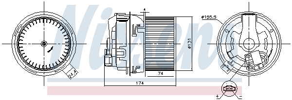 Kachelventilator Nissens 87593