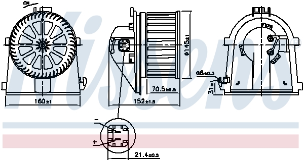 Kachelventilator Nissens 87598