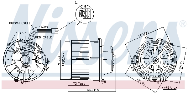 Kachelventilator Nissens 87599