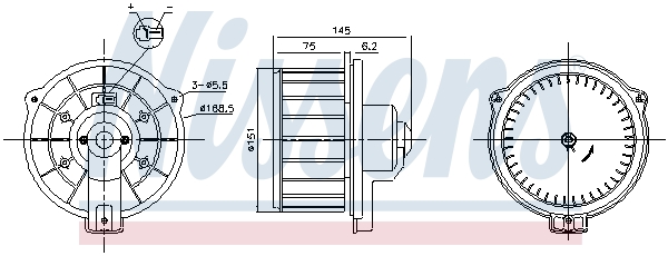 Kachelventilator Nissens 87615