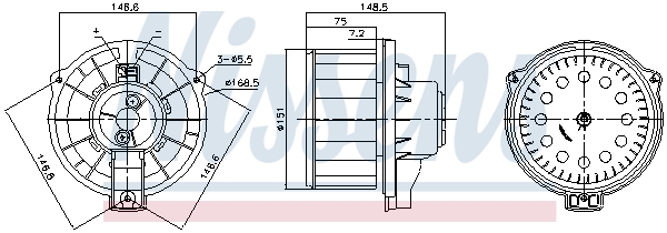 Kachelventilator Nissens 87620