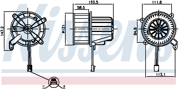 Kachelventilator Nissens 87621