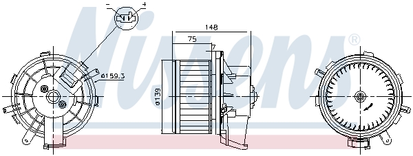 Kachelventilator Nissens 87622