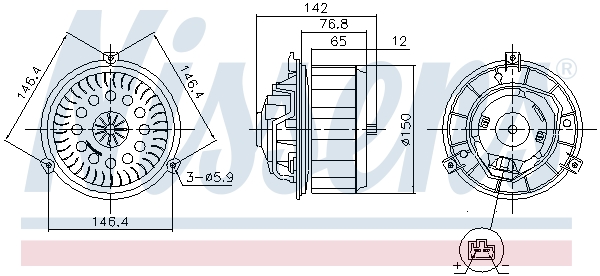 Kachelventilator Nissens 87623