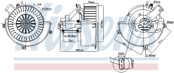 Kachelventilator Nissens 87624