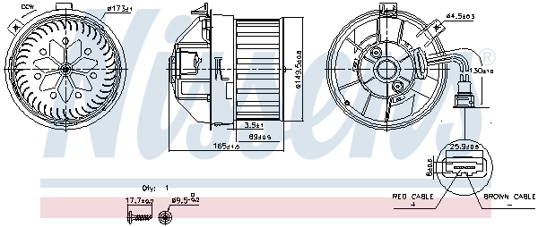 Kachelventilator Nissens 87628