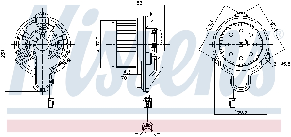 Kachelventilator Nissens 87648