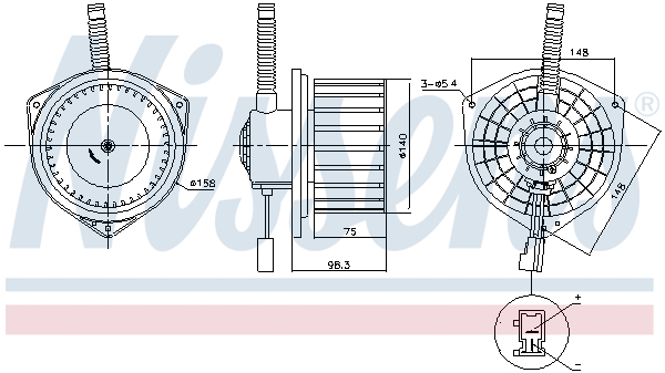 Kachelventilator Nissens 87753