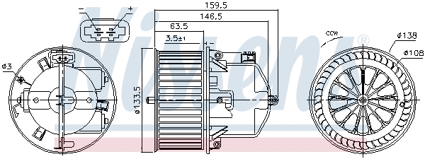 Nissens Kachelventilator 87761