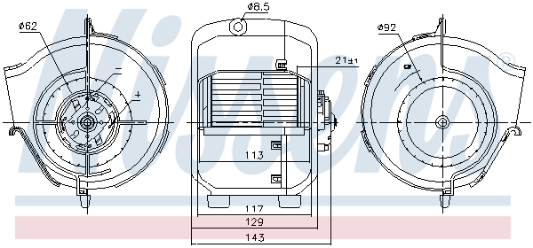 Nissens Kachelventilator 87768