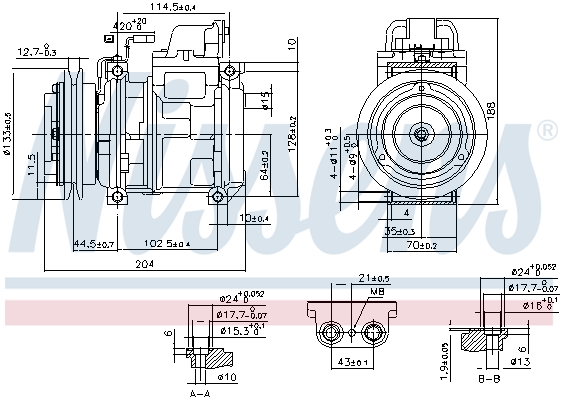 Nissens Airco compressor 890028