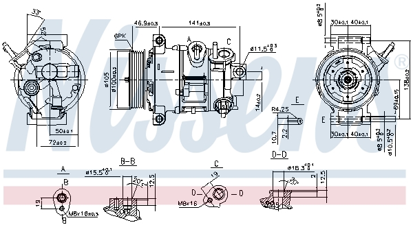 Nissens Airco compressor 890030