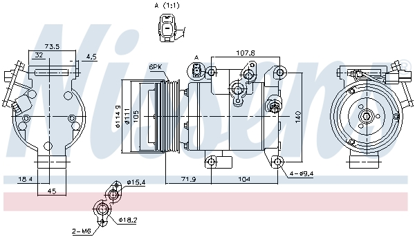 Nissens Airco compressor 890045