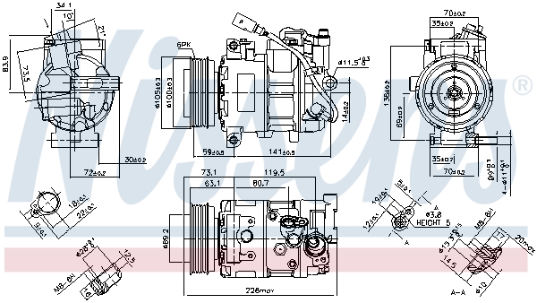 Nissens Airco compressor 890048