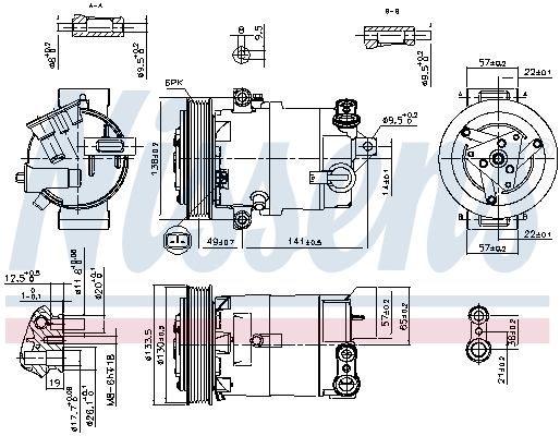 Nissens Airco compressor 890057