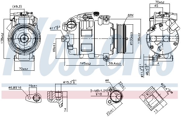 Nissens Airco compressor 890068