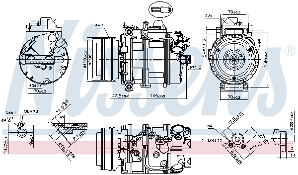 Nissens Airco compressor 890073