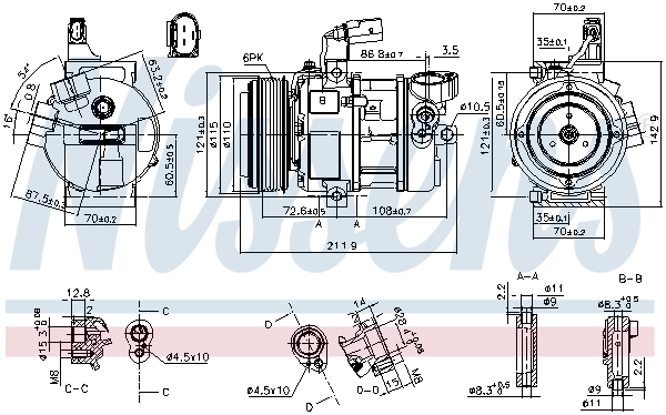 Nissens Airco compressor 890087