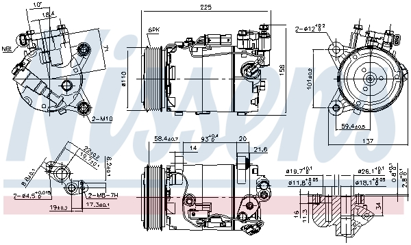 Nissens Airco compressor 890098