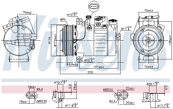 Nissens Airco compressor 890115