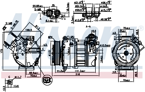 Nissens Airco compressor 890123