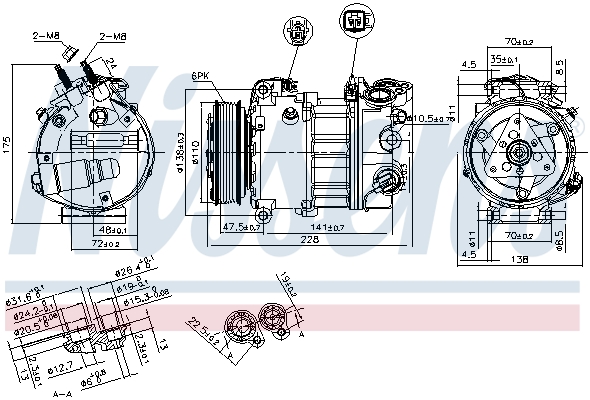 Nissens Airco compressor 890124