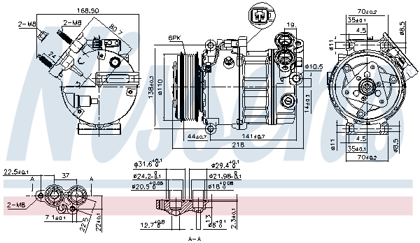 Nissens Airco compressor 890125