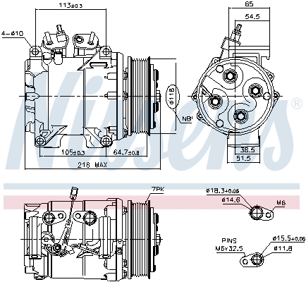 Nissens Airco compressor 890128