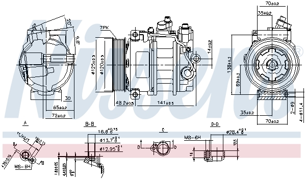 Nissens Airco compressor 890140