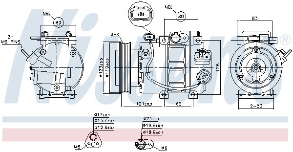 Nissens Airco compressor 890150