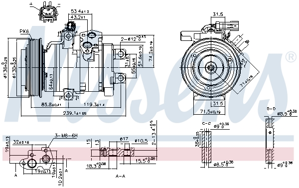 Nissens Airco compressor 890162