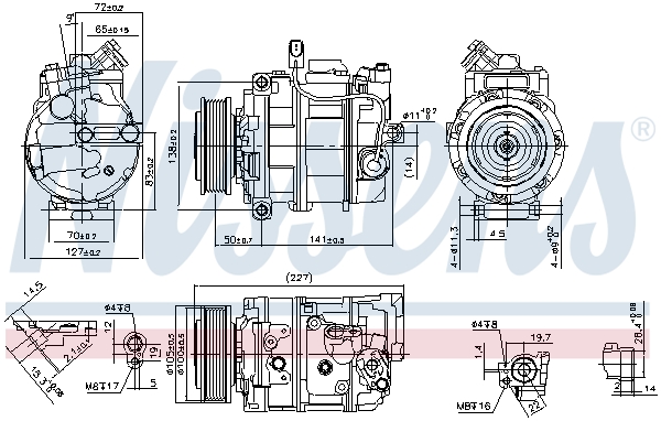 Nissens Airco compressor 890173