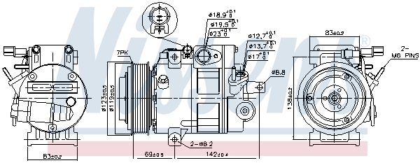 Nissens Airco compressor 890175