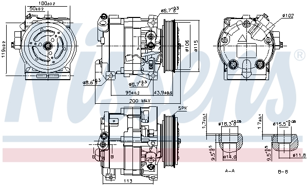 Nissens Airco compressor 890187