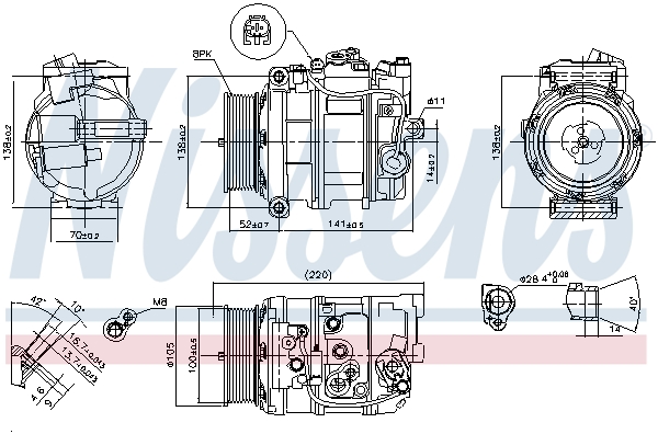 Nissens Airco compressor 890197