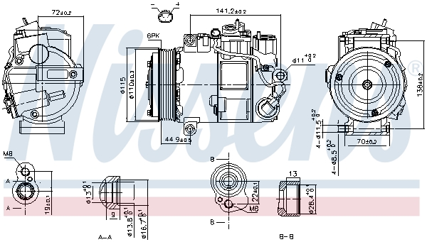 Nissens Airco compressor 890199