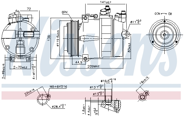 Nissens Airco compressor 89022