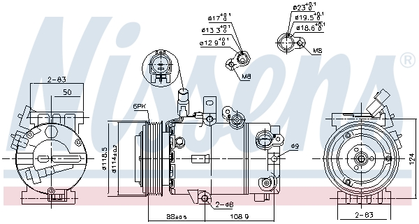 Nissens Airco compressor 890242