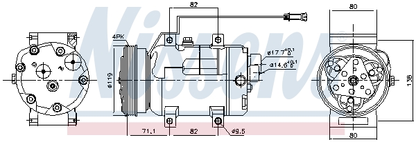 Nissens Airco compressor 89029