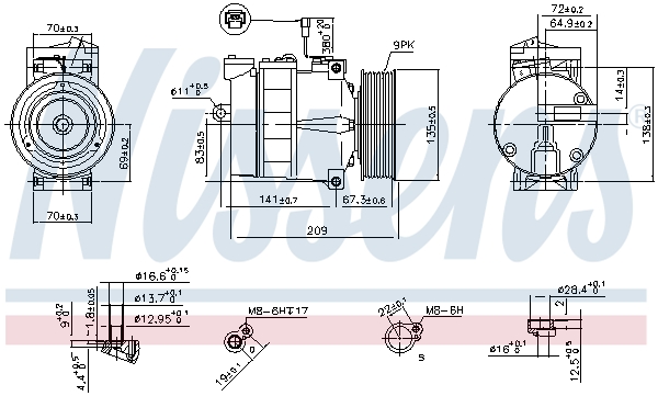 Nissens Airco compressor 89030